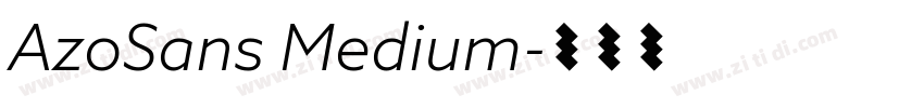 AzoSans Medium字体转换